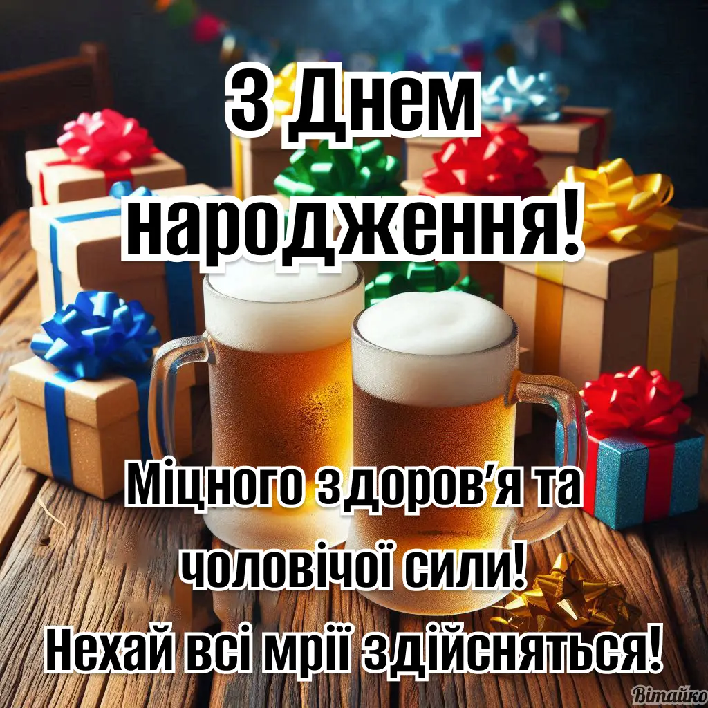 вітання з днем народженням для мужчини